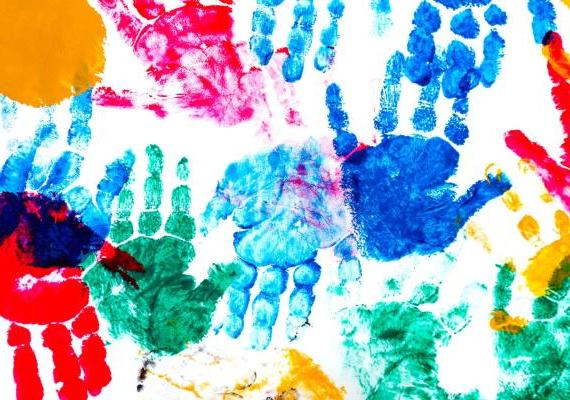 Children's handprints 